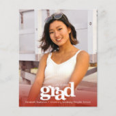 Papier Baccalauréat budget rouge photo audacieuse invitat (Devant)