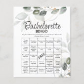 Papier Bachelorette Bingo vert jeu nuptiale (Devant)