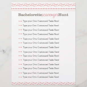 Papier Bachelorette chasse chasse chasse jeu Tribal rose
