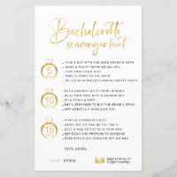 Bachelorette Faux Gold personnalisable
