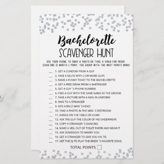 Papier Bachelorette modifiable chasse chasse chasse chass (Devant / Derrière)