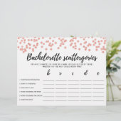 Papier Bachelorette Scattergories éditable Jeu nuptial (Debout devant)