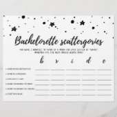 Papier Bachelorette Scattergories éditable Jeu nuptial (Devant)