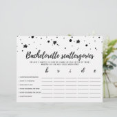 Papier Bachelorette Scattergories éditable Jeu nuptial (Debout devant)