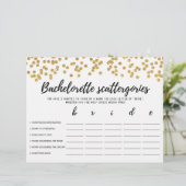 Papier Bachelorette Scattergories éditable Jeu nuptial (Debout devant)