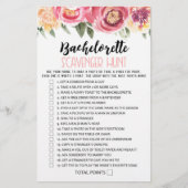 Papier Bachelorette Scavenger Chasse Hen Party jeu (Devant)