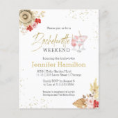 Papier Bachelorette Week-end Boho budget Invitation (Devant)