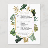 Papier Bachelorette Week-end Budget Itinéraire Invitation (Dos)