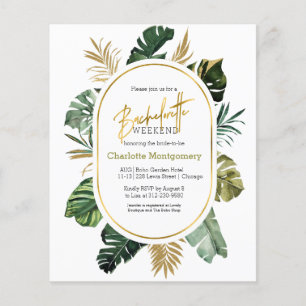 Papier Bachelorette Week-end Budget Itinéraire Invitation