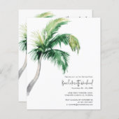 Papier Bachelorette Week-end Itinéraire et Invitation (Devant / Derrière)