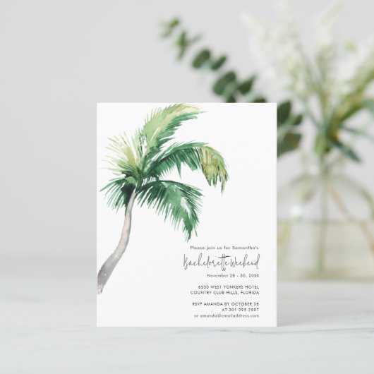 Papier Bachelorette Week-end Itinéraire et Invitation (Debout devant)