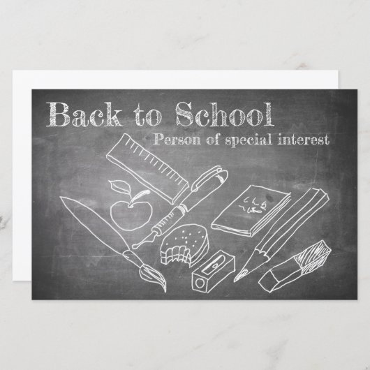 Papier Back to school (Devant / Derrière)