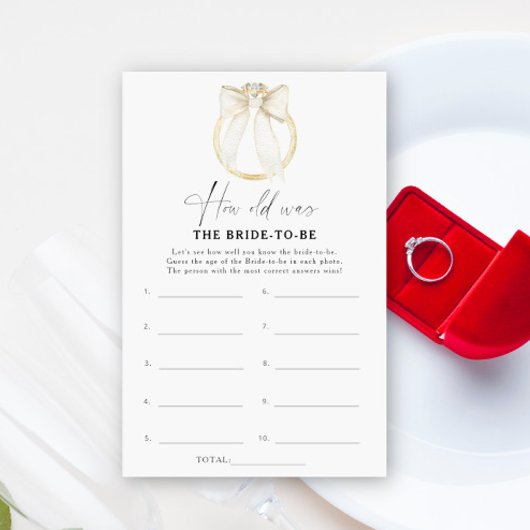 Papier Bague et Bow Quel âge avait la mariée pour être un