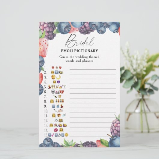 Papier Baie douce - douche nuptiale jeu émotionnel (Debout devant)