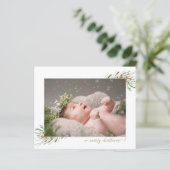 Papier Baies de feuillage élégant de budget Noël Photo (Debout devant)