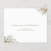 Papier Baies de feuillage élégant de budget Noël Photo (Dos)