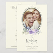 Papier Baisse de coût classique Lilac Shades Floral Garla (Devant / Derrière)