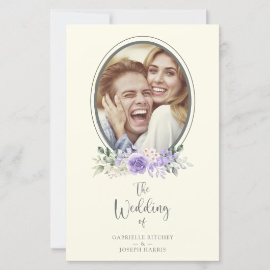 Papier Baisse de coût classique Lilac Shades Floral Garla (Devant)