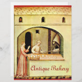 PAPIER BAKER À FOUR ANTIQUE, BOUTIQUE DE PAIN DE BAKERY (Devant / Derrière)