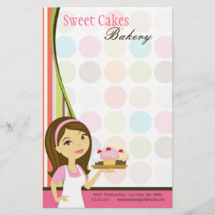 Papier - bakkerij Brunette Baker Cakes Baker