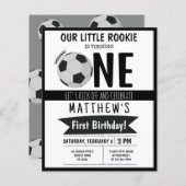 Papier Ball de football mignon Ruban Budget 1er anniversa (Devant / Derrière)