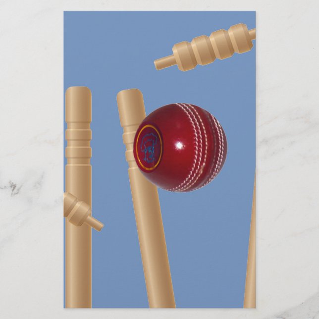 Papier Balle Et Pompes De Cricket, (Devant)