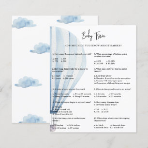 Papier Ballon à air chaud Baby Trivia   Jeu Baby shower