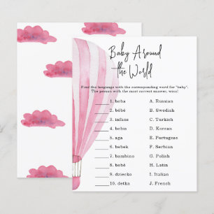 Papier Ballon à air rose - Baby autour du monde jeu