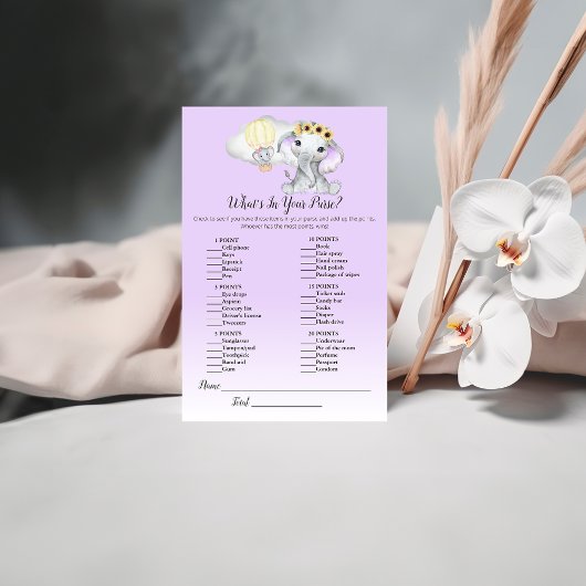 Papier Ballon Eléphant Dans Votre Jeu Bébé Purse Purple J