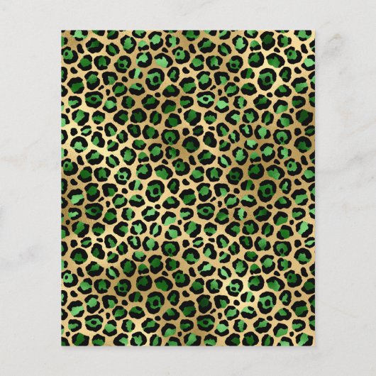 Papier Ballon vert émeraude anniversaire budget léopard o (Dos)