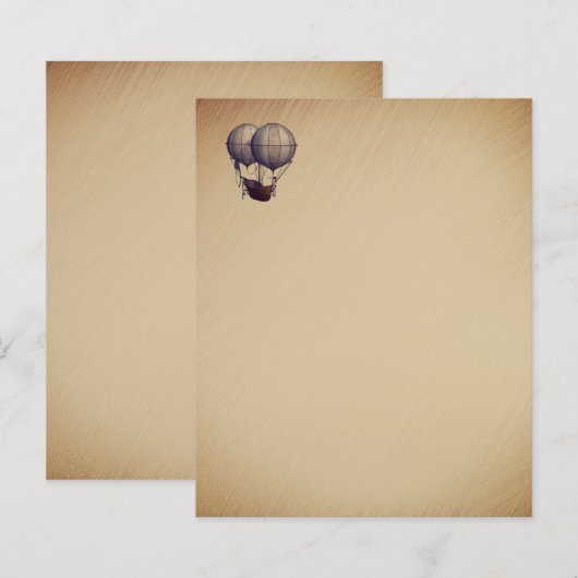 Papier Ballons à air chaud Steampunk avec bateau (Devant / Derrière)