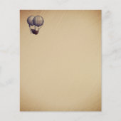 Papier Ballons à air chaud Steampunk avec bateau (Devant)