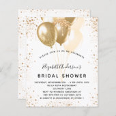 Papier Ballons à paillettes blanc or pour Baby Shower pas (Devant / Derrière)