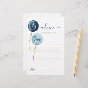Papier Ballons bleu marine jumeaux Conseils à maman d'êtr