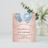 Papier Ballons bleu or rose pour anniversaire budgétaire (Debout devant)