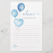 Papier Ballons bleus garçon Conseils pour maman d'être ca (Devant)