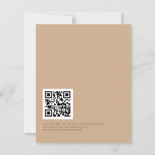 Papier Ballons Budget Gold Ivory QR Code 21e Invitation (Dos)