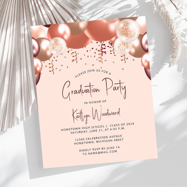 Papier Ballons de Bourgogne rose Gold (Créateur téléchargé)