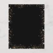 Papier Ballons de parties scintillant en or noir du Baby  (Dos)