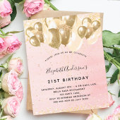 Papier Ballons de parties scintillant en or rose pâle pou