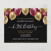 Papier Ballons de Parties scintillant Gold Maroon 60e ann (Devant)