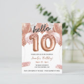 Papier Ballons de Parties scintillant rose 10e fête d'ann (Debout devant)