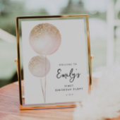 Papier Ballons de Parties scintillant rose 1er anniversai