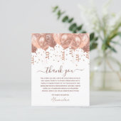 Papier Ballons d'or Rose Budget Merci fête d'anniversaire (Debout devant)