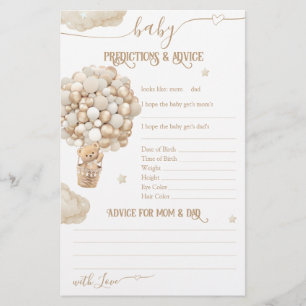 Papier Ballons d'ours Bearly Wait Baby shower Jeu