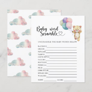 Papier Ballons d'ours en peluche - Bébé Mot jeu
