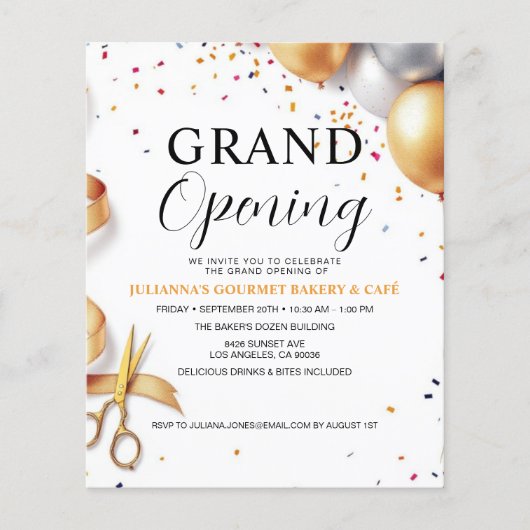 Papier Ballons d'ouverture et coupe du ruban (Devant)