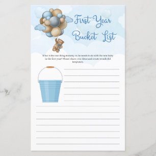 Papier Ballons en peluche mignonette Liste des seaux Prem