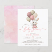 Papier Ballons lapin budget Baby shower fille rose (Devant / Derrière)