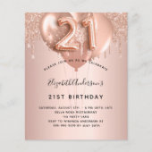 Papier Ballons rose gold blush pour un 21e anniversaire p (Devant)